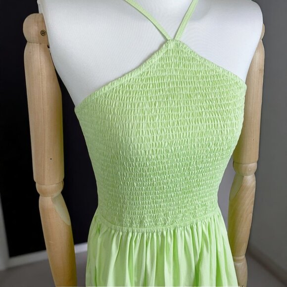 NWT Lusana Anita Midi Dress in Keylime - Picture 7 of 9